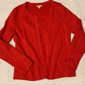 Talbots Red Open Blazer / Sweater
